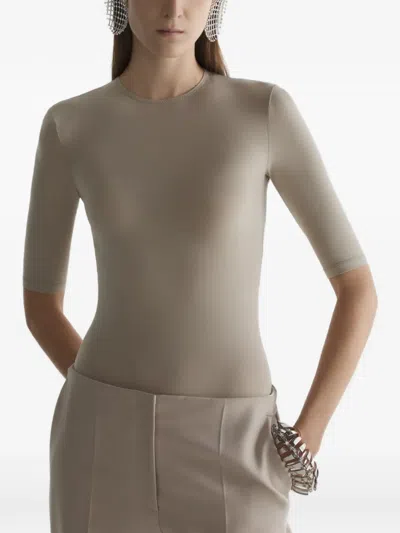Mugler Jersey Body In Gray