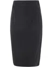 Mugler Heavy Fluid Viscose Midi Skirt In Black