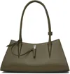 Mugler Khaki Smooth Leather Fang Bag In 5050 Leather Khaki