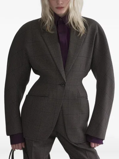 Mugler Kimono Jacket In Gray