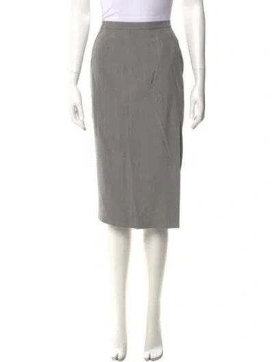 Pre-owned Mugler Knee-length Skirt In Gray