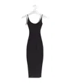 Mugler Sculpting Knit Dress In Black