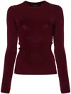 Mugler Ruched Top In Red