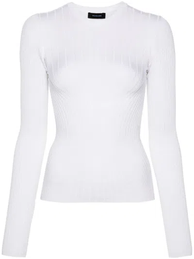 Mugler White Knitwear