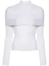 Mugler Knitted Top In White