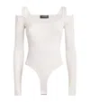 Mugler Strapped Long-sleeved Bodysuit In White