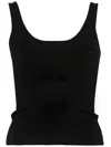 Mugler Boned Scoop-neck Tank Top In Black