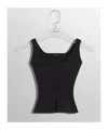 Mugler Knitted Tank Top In Black