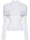 Mugler Knitted Top In White
