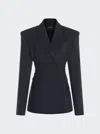 Mugler Lace Up Jacket In Black