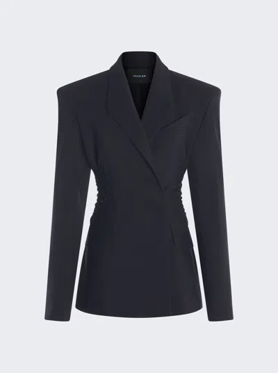 Mugler Lace Up Jacket In Gray