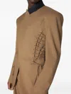 Mugler Lace-up Panel Tailored Jacket In Brown