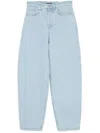 Mugler Women Twisted Seam Denim Jeans In 6048 Medium Blue