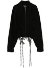 Mugler Sculptural Laced Jacket In Black