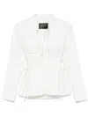 Mugler Laced-up Jacket In White