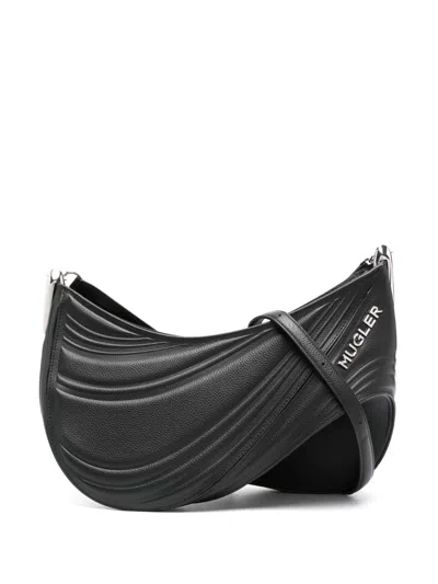 Mugler Large Curve 01 Shoulder Bag In 1999 - Black