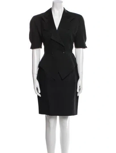 Pre-owned Mugler Late 1980's - Early 1990's Skirt Suit In Black