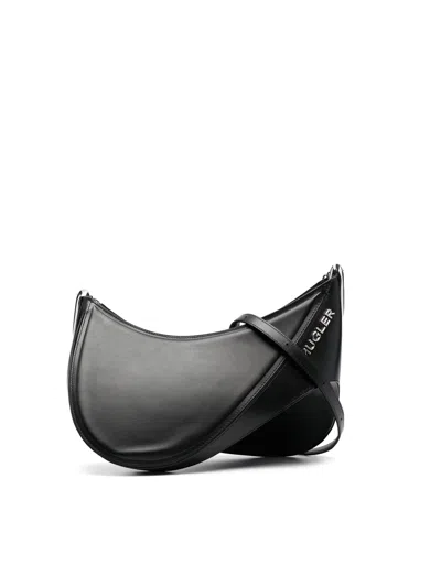 Mugler Leather Bag In Black