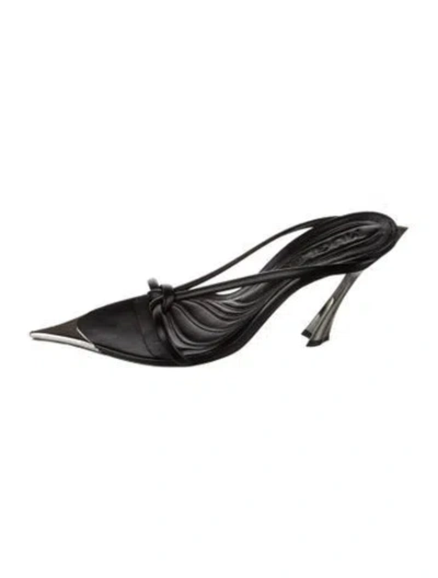 Pre-owned Mugler Leather Sandals In Black