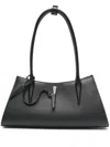 Mugler Leather Tote Bag In Black