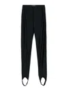 Mugler Black Corseted Leggings In Black