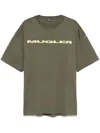 Mugler Logo-appliqué T-shirt In Green