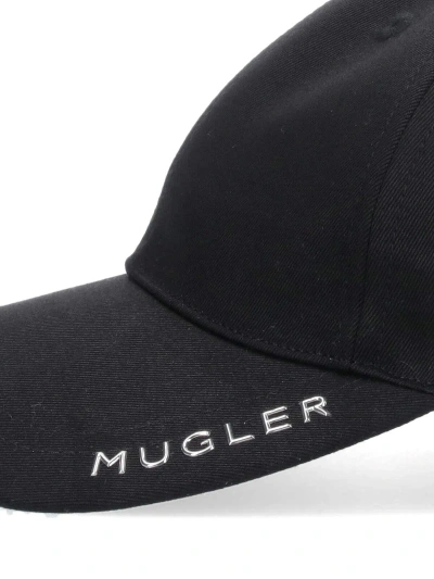 Mugler Logo Baseball Cap In Black