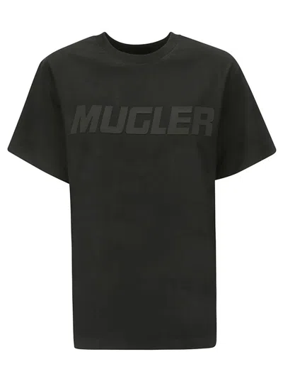 Mugler Logo Detailed Crewneck T In Black