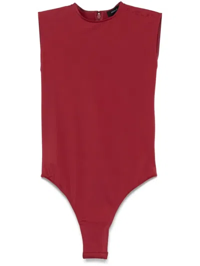 MUGLER LOGO-EMBOSSED BODYSUIT