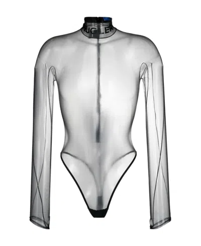 MUGLER MUGLER SHEER LONG SLEEVE BODYSUIT