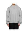 Mugler Logo Hooded Sweatshirt In Gray