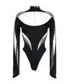 Mugler Logo Jumpsuit In Black