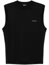 Mugler Black Signature Sleeveless Tank Top In Black