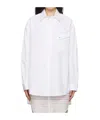 Mugler White Oversized Shirt In White