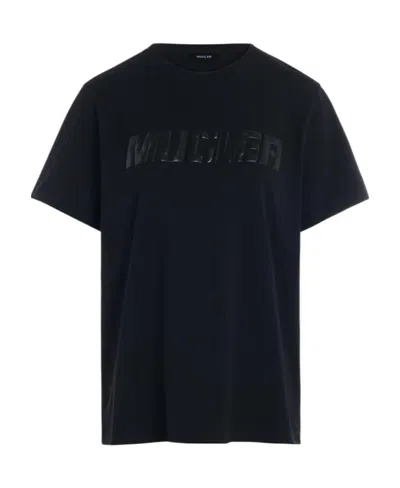 Mugler Logo-print Cotton T-shirt In Black