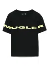 Mugler Logo T-shirt In Black