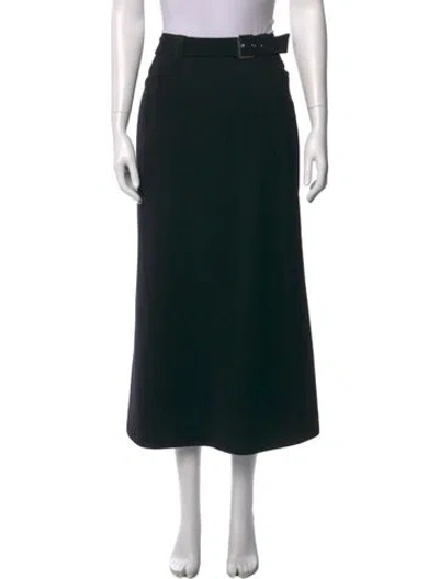 Pre-owned Mugler Long Skirt In Black