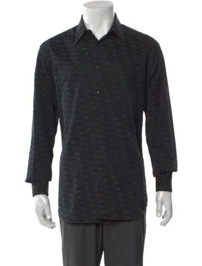 Pre-owned Mugler Long Sleeve Shirt In Blue