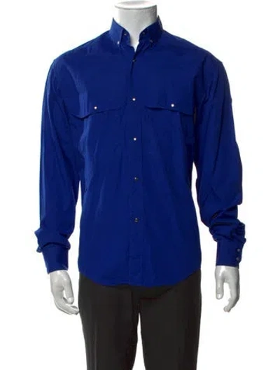 Pre-owned Mugler Long Sleeve Shirt In Blue