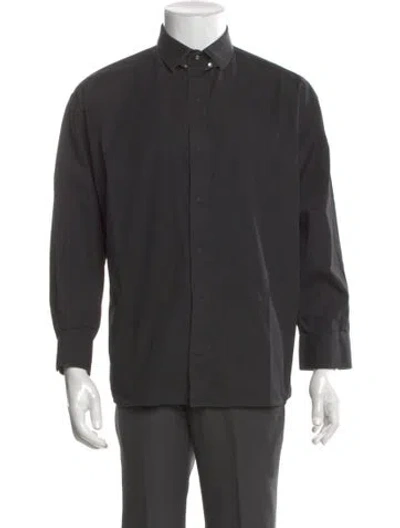 Pre-owned Mugler Long Sleeve Shirt In Gray