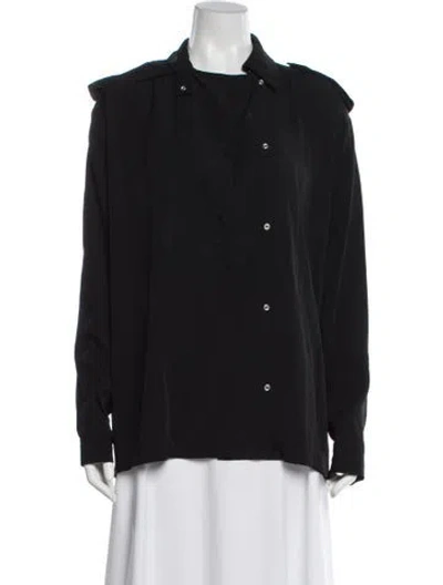 Pre-owned Mugler Long Sleeve Top In Blue