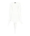 Mugler Draped-detail Dress In White