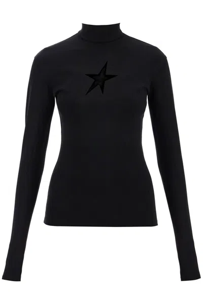 Mugler Long Sleeved Star Top For In Black