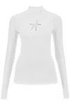 Mugler Long-sleeved Star Top For In Off White (white)
