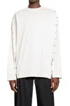 Mugler White Cotton Jersey T-shirt In Beige