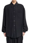 Mugler Black Fluid Piercing Shirt In Black
