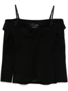 Mugler Off-the-shoulder Jacket In Black