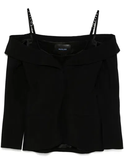 Mugler Long Sleeves Top In Animal Print