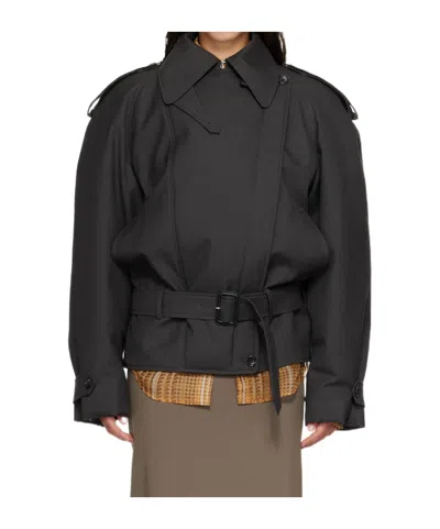 Mugler Long-sleeved Jacket In Black