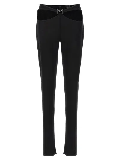 Mugler M Cut-out Trousers In Black
